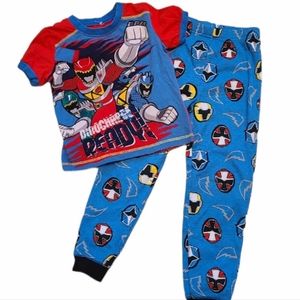 Power Rangers two piece short sleeved pajamas